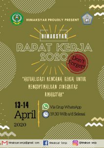 RAPAT KERJA (RAKER) ONLINE HIMPUNAN MAHASISWA JURUSAN AKUNTANSI SYARI’AH (HIMAKSYAR)