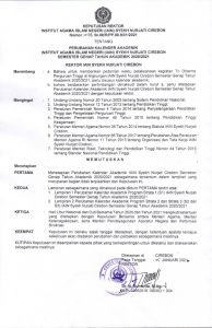 SURAT EDARAN REKTOR IAIN SYEKH NURJATI TENTANG PERUBAHAN KALENDER AKADEMIK SEMESTER GENAP TA 2020/2021