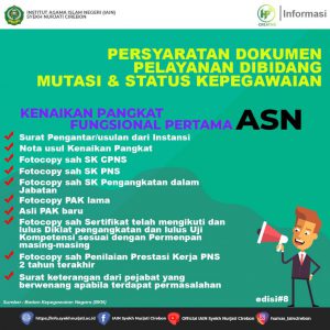 PERSYARATAN DOKUMEN PELAYANAN DIBIDANG MUTASI DAN STATUS KEPEGAWAIAN