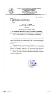 SURAT EDARAN TENTANG PENETAPAN HARI LIBUR NASIONAL DALAM RANGKA PEMILIHAN KEPALA DAERAH TAHUN 2020 DI LINGKUNGAN IAIN SYEKH NURJATI CIREBON