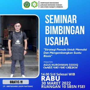 HMJ EKOS FSEI MENGGELAR SEMINAR BIMBINGAN USAHA