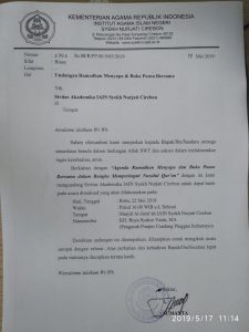 Undangan Ramadhan dan Buka Bersama IAIN Syekh Nurjati Cirebon