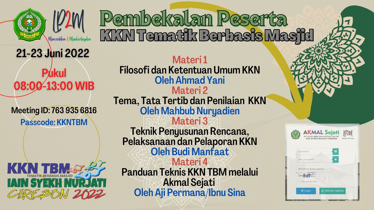 PEMBEKALAN PESERTA KKN TEMATIK BERBASIS MASJID