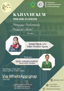 HMJ HK FSEI MENGGELAR KAJIAN HUKUM: PERADILAN ONLINE "MENGUPAS PROBLEMATIKA PERADILAN ONLINE"