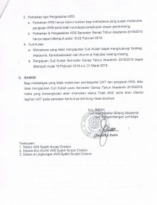Herregistrasi Semester Genap Tahun Akademik 2018/2019