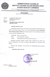 Undangan Bimtek Aplikasi Akademik SIAKAD Bagi Staf Prodi