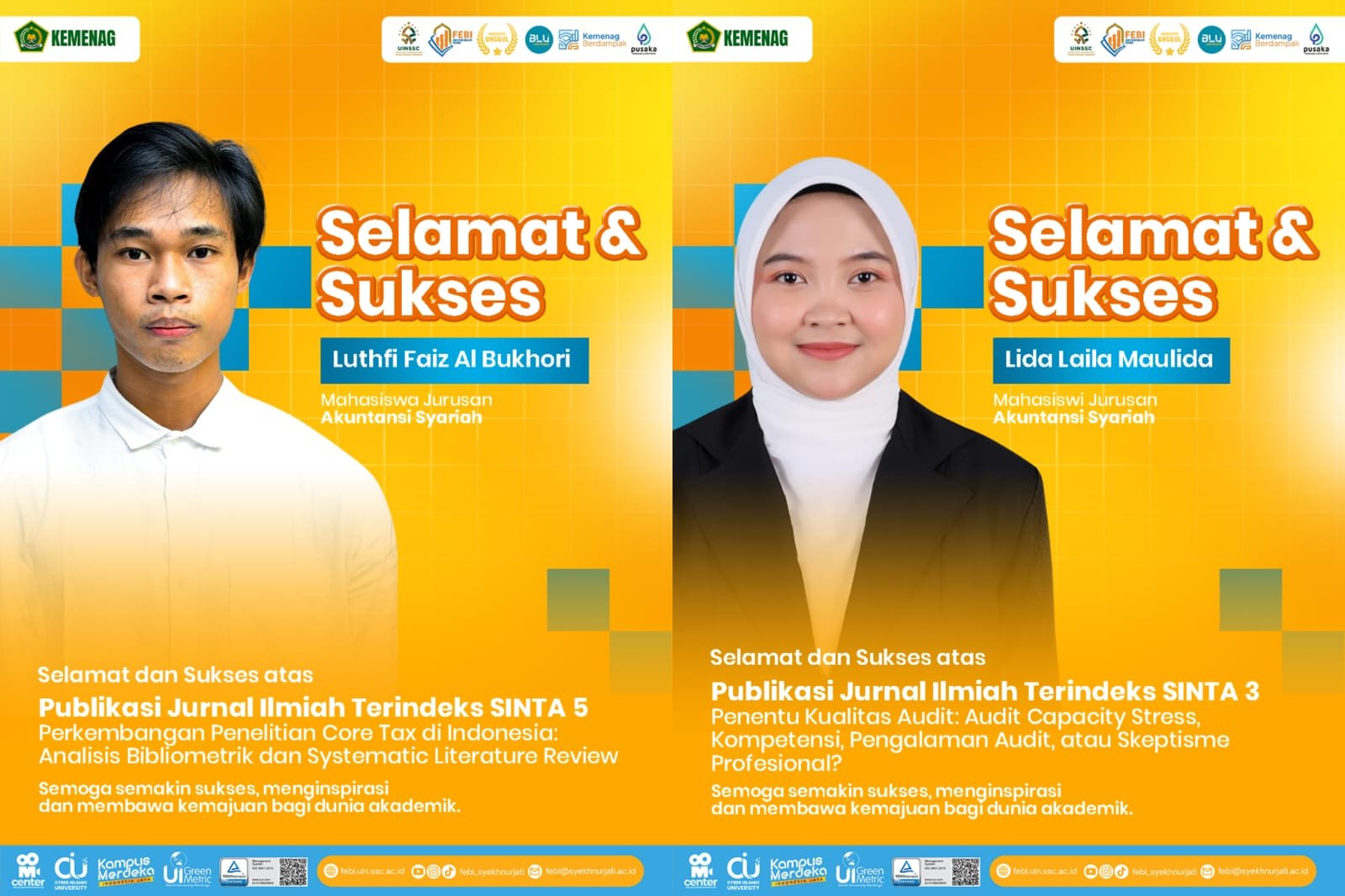 Mahasiswa Akuntansi Syariah FEBI UIN Siber Syekh Nurjati Cirebon Raih Prestasi Publikasi Jurnal Ilmiah Terindeks SINTA
