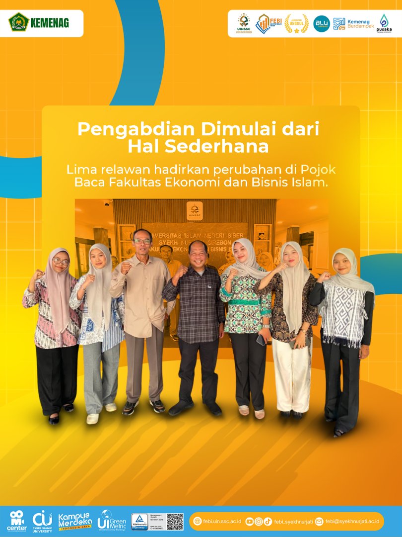 Lima Mahasiswa Relawan Kampus Berdampak Awali Pengabdian di FEBI dengan Revitalisasi Pojok Baca