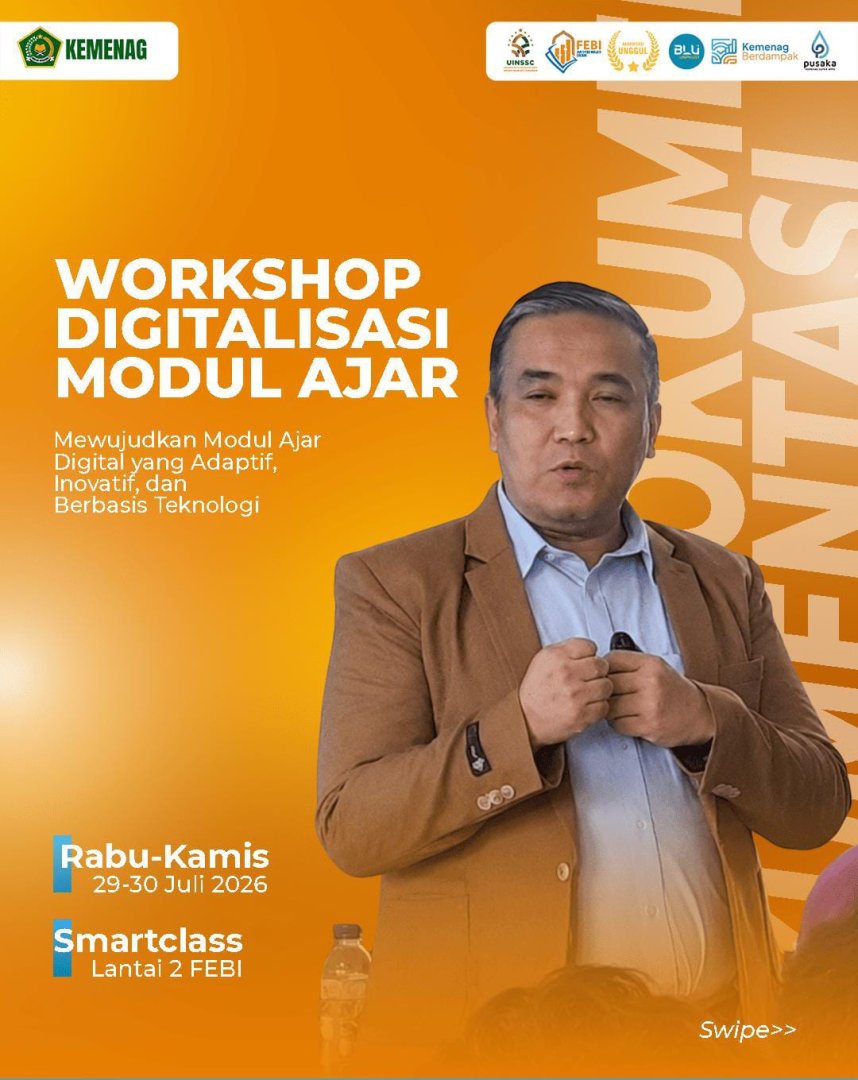 Hari Kedua Workshop Digitalisasi Modul Ajar, Dosen FEBI Praktik Mendesain Modul Interaktif dan Landing Page
