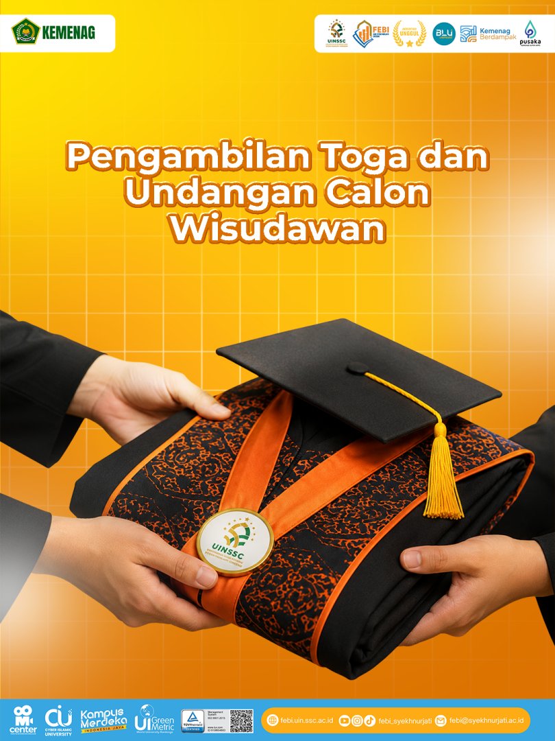 Pengambilan Toga dan Undangan Wisuda V FEBI UIN Siber Syekh Nurjati Cirebon Dilaksanakan 10 Agustus 2026