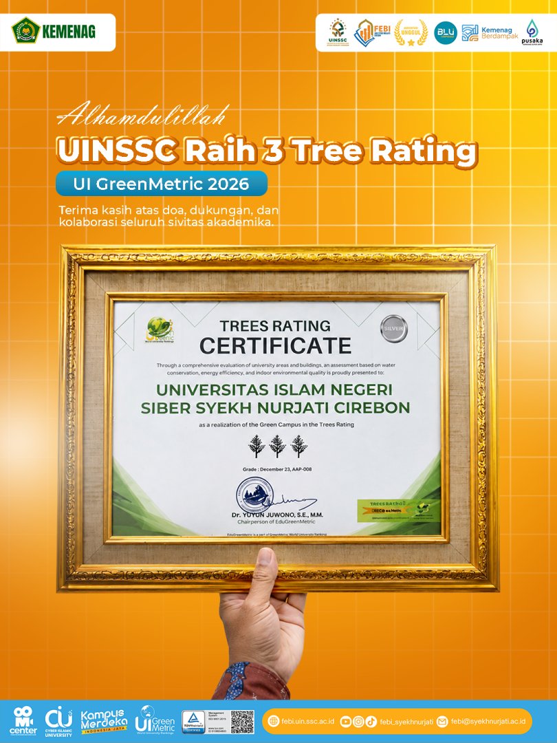 FEBI UIN Siber Syekh Nurjati Cirebon Ucapkan Selamat atas Raihan 3 Tree Rating UI GreenMetric 2026