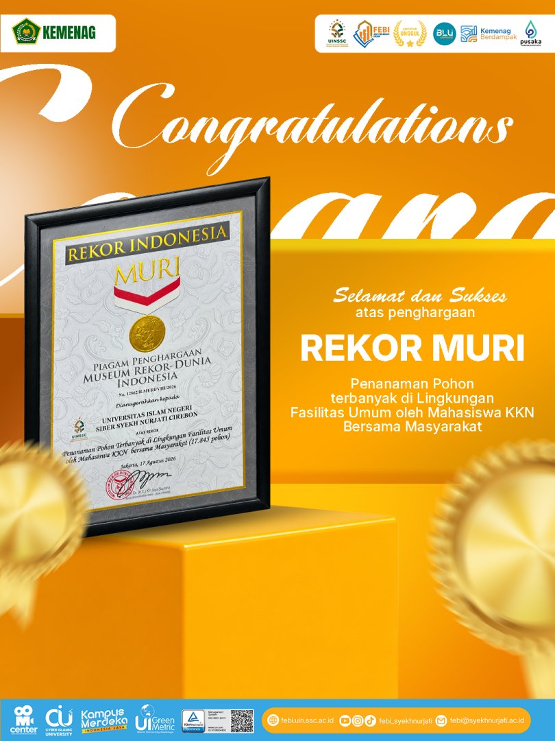 FEBI UIN Siber Syekh Nurjati Cirebon Ucapkan Selamat atas Raihan Rekor MURI Penanaman 17.845 Pohon