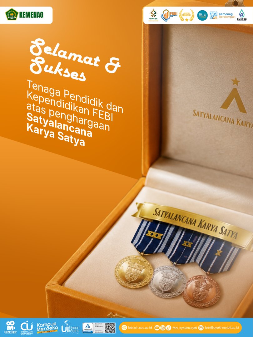 Tenaga Pendidik dan Kependidikan FEBI UIN Siber Syekh Nurjati Cirebon Terima Penghargaan Satyalancana Karya Satya