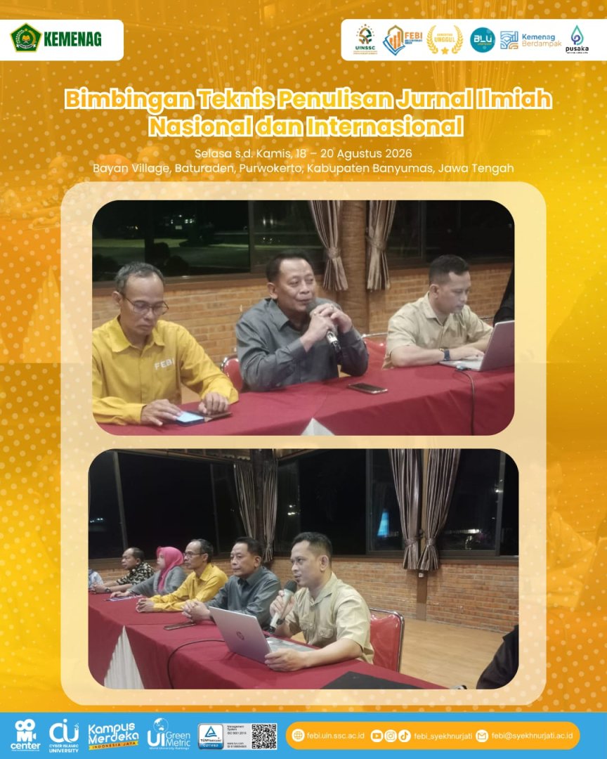 FEBI UIN Siber Syekh Nurjati Cirebon Gelar Bimbingan Teknis Penulisan Jurnal Ilmiah Nasional dan Internasional