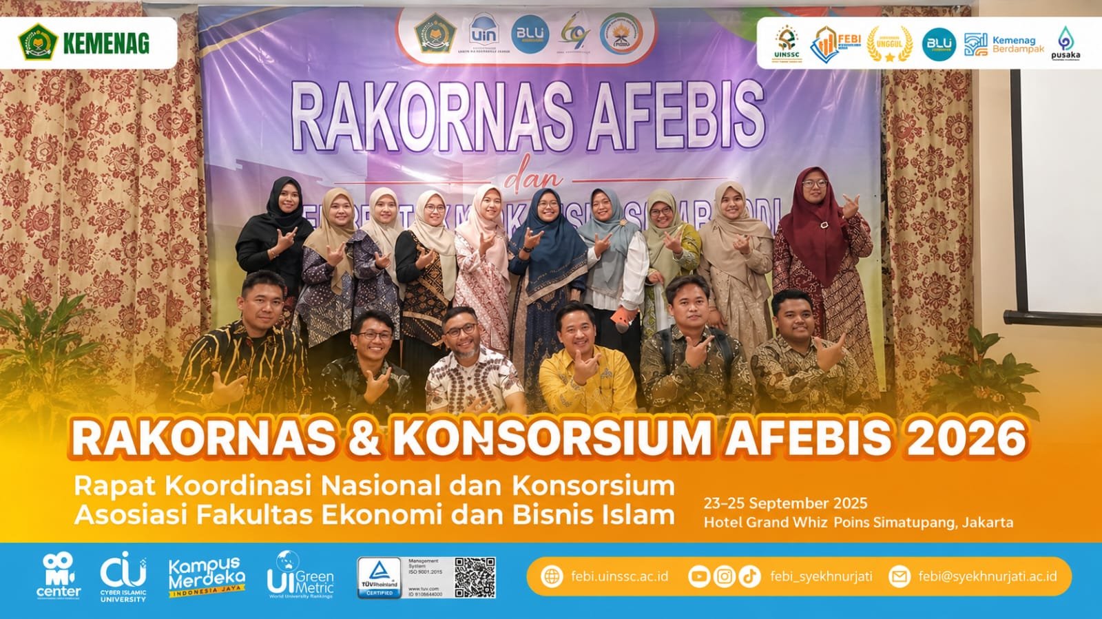FEBI UIN Siber Syekh Nurjati Cirebon Hadiri Rakornas dan Konsorsium AFEBIS 2026 di Jakarta