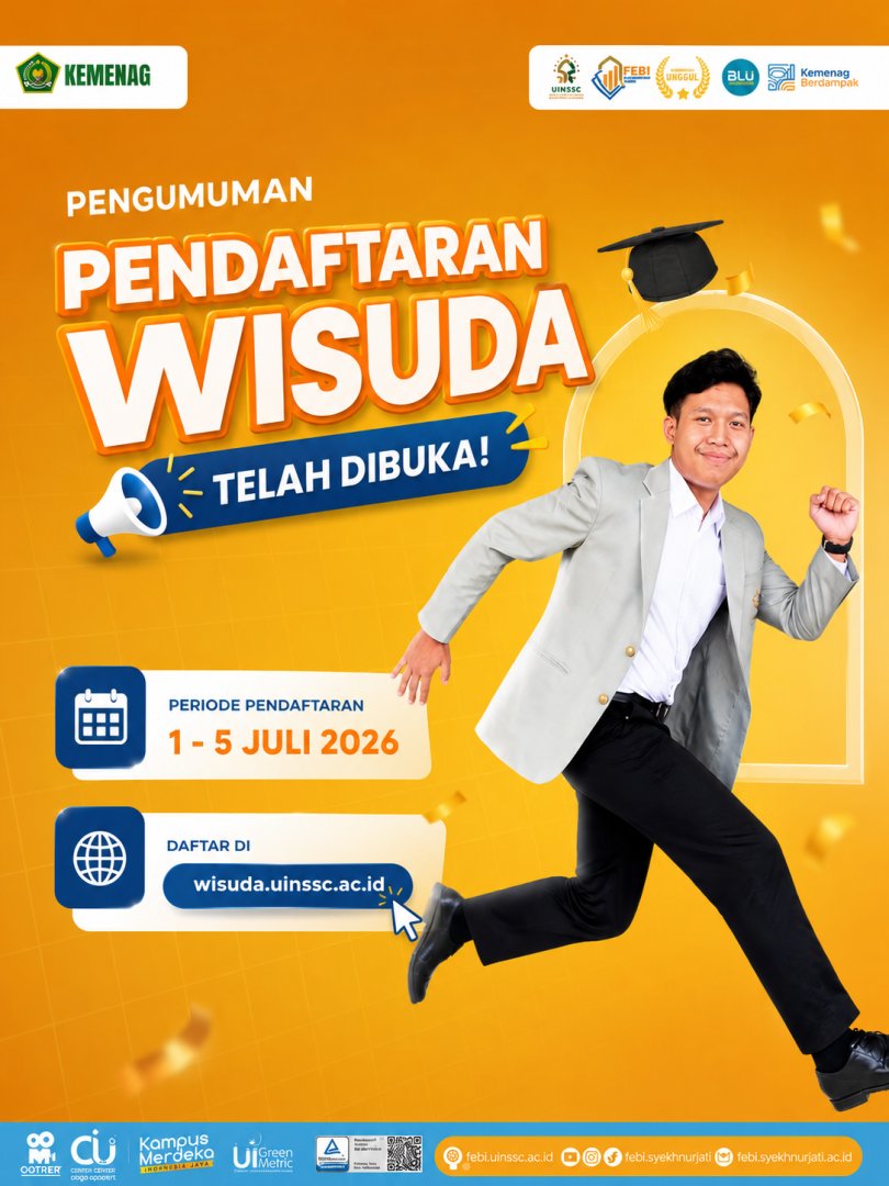 Pengumuman Pendaftaran Wisuda Sarjana, Magister, dan Doktor UIN Siber Syekh Nurjati Cirebon Tahun 2026 Resmi Dibuka
